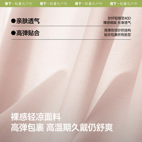 蕉下轻凉防晒口罩AL219女防紫外线凉感面纱防尘开车骑行遮阳面罩 - 图1