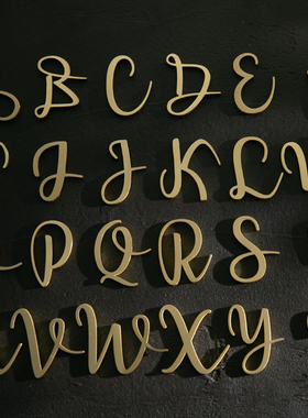 ins黄铜数字门牌号定制