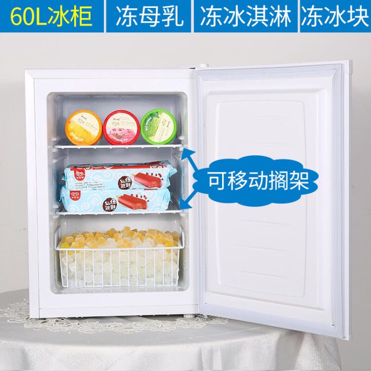 小冰柜家用小型冷冻柜冷冻母乳冰箱储奶迷你商用立式冷柜 60L 惠康 小冰柜家用小型冷冻柜冷冻母乳冰箱储奶迷你商用立式冷柜 60L 惠康