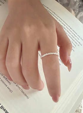 爆闪满天星鳞片戒指秋冬新款