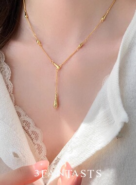 S925纯银小蛮腰项链精致锁骨链女