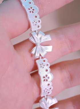 超仙蕾丝蝴蝶结手链设计手镯