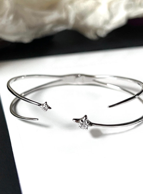 清冷感四芒星手镯女款