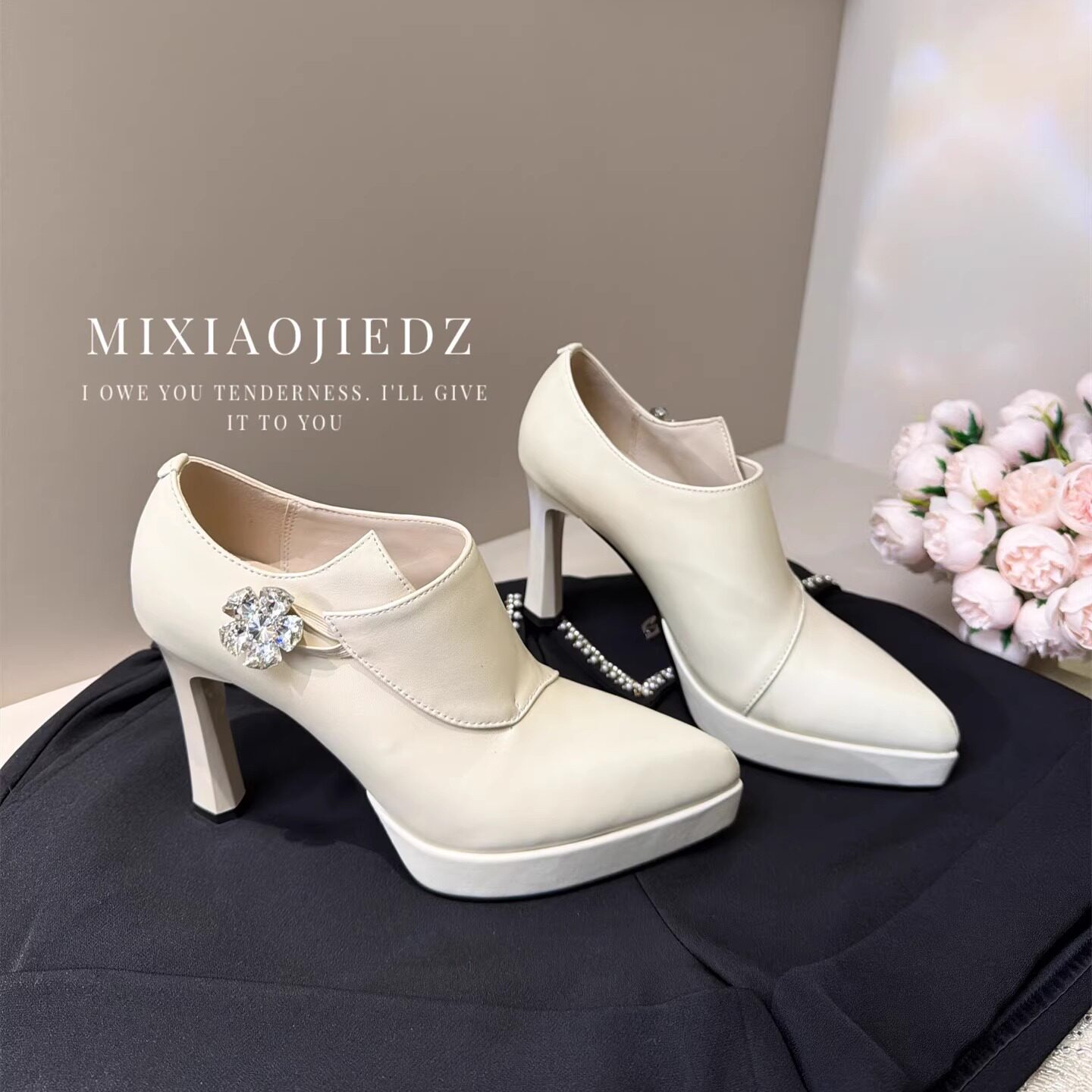 鞋子新款2025爆款女配裙子高跟鞋秋冬小个子防水台细跟深口单鞋,淘宝优惠券,粉丝福利购,淘宝优惠卷