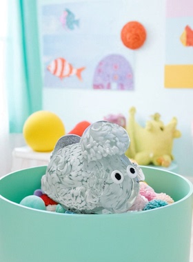 小白羊动物摆件可爱萌萌哒外贸出口手工玻璃制品装饰