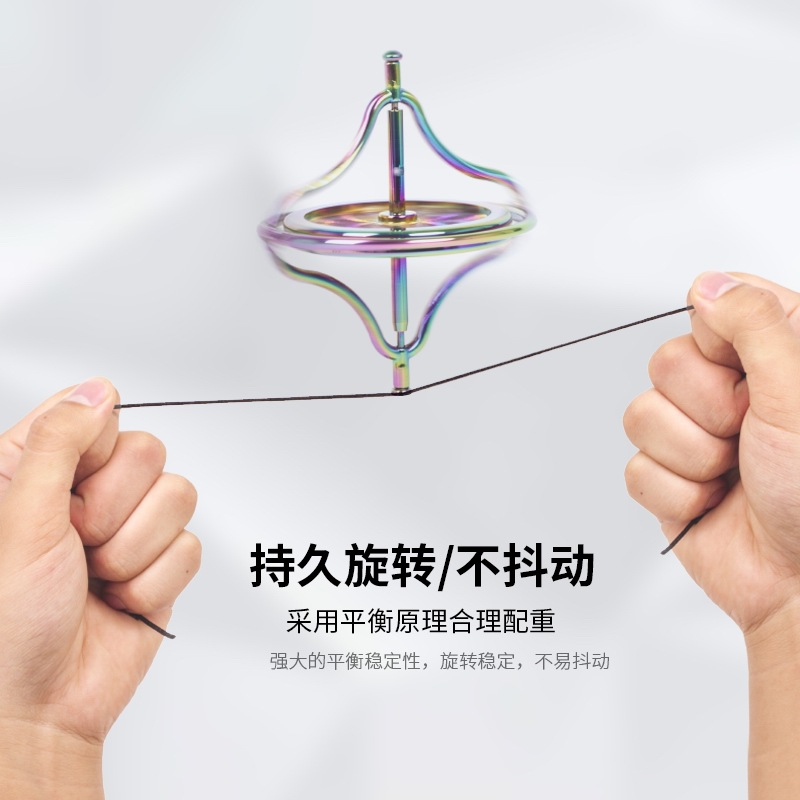 黑科技陀螺仪旋转指尖陀螺合金反重力不倒翁物理科教创意减压玩具 - 图1