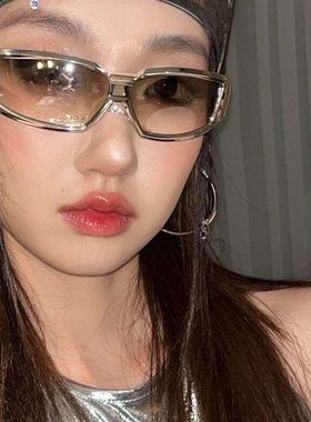 欧美风复古个性太阳镜女潮酷辣妹街拍蹦迪拍照凹造型墨镜男高级感