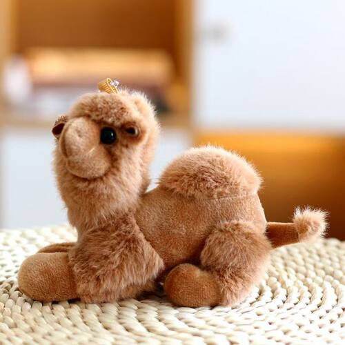 网红可爱小骆驼挂件毛绒玩具沙漠骆驼公仔包包挂饰玩偶钥匙扣 - 图0