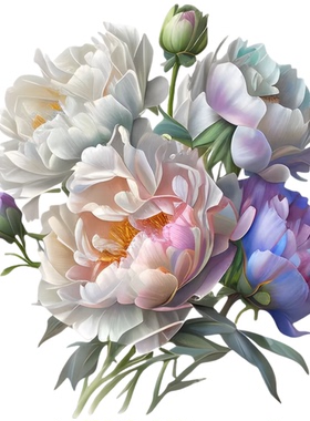 牡丹花贴纸墙壁装饰画3d自粘防水墙贴墙面遮丑贴花房间床头壁纸