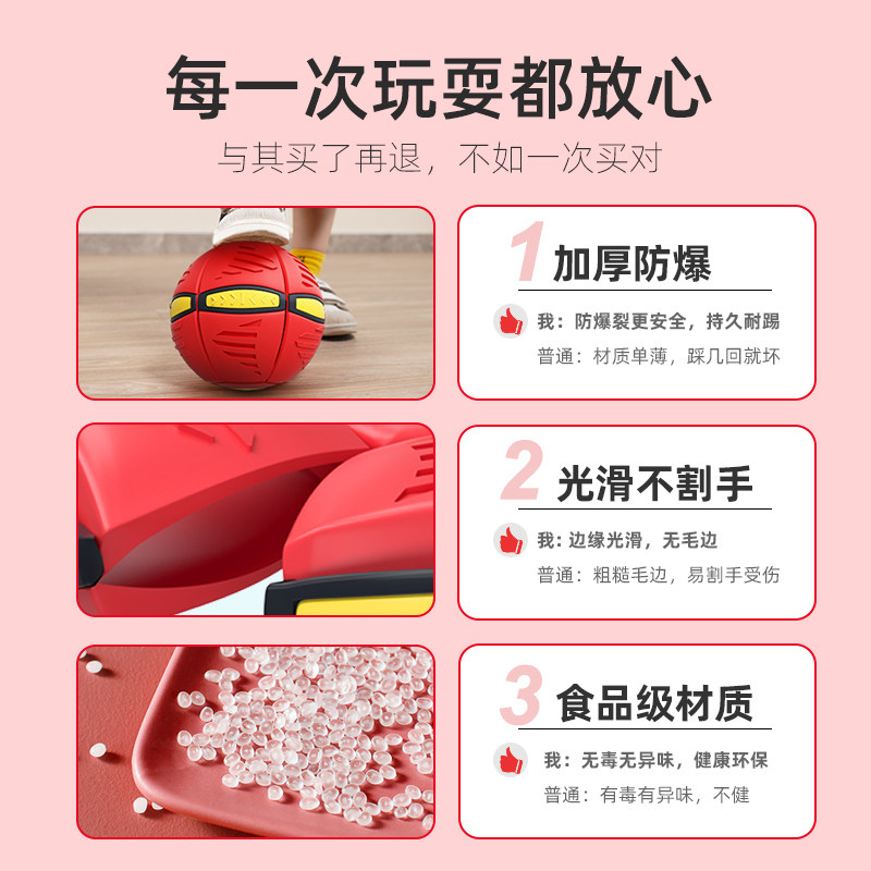 弹力踩踩球飞碟儿童户外运动变形球 小状元日沛球类玩具/球类运动