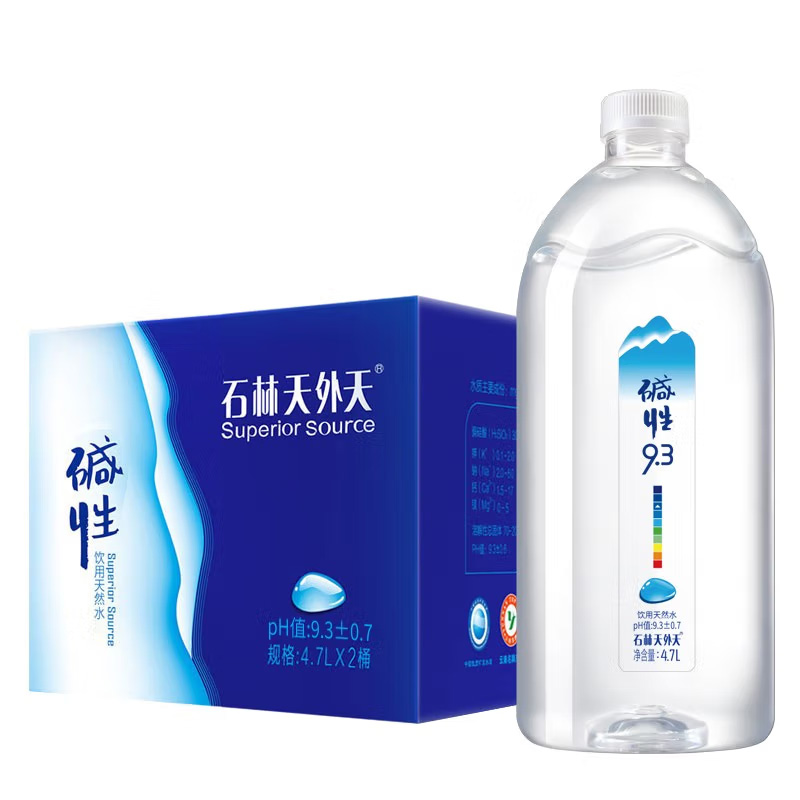 云南石林天外天碱性水天然水4.7L*4瓶泡茶碱性水煲汤饮用天然泉水 - 图3