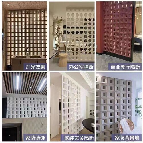 pu轻质九宫格构件网红空心砖镂空隔断构建隔断墙轻质门头装饰 - 图1
