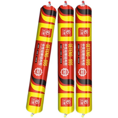 软胶瓷白玻璃胶   黑色贴砖防水快干 995中性硅酮胶  玻璃胶结构 - 图3