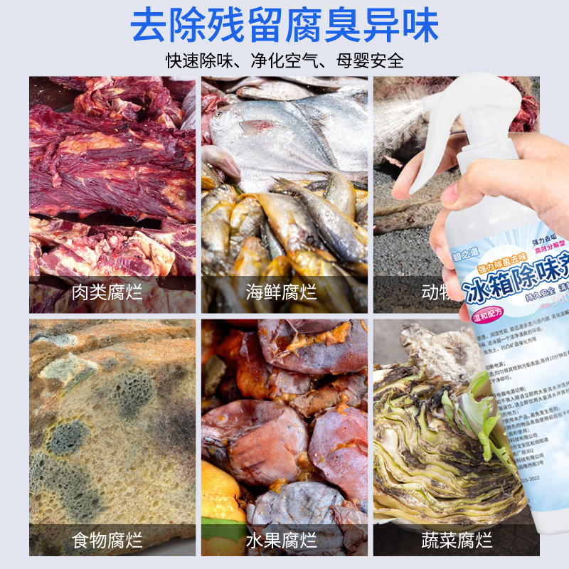 冰箱腐臭味除臭剂去腐烂肉臭血水发臭喷雾消除肉臭停断电异味神器 - 图0