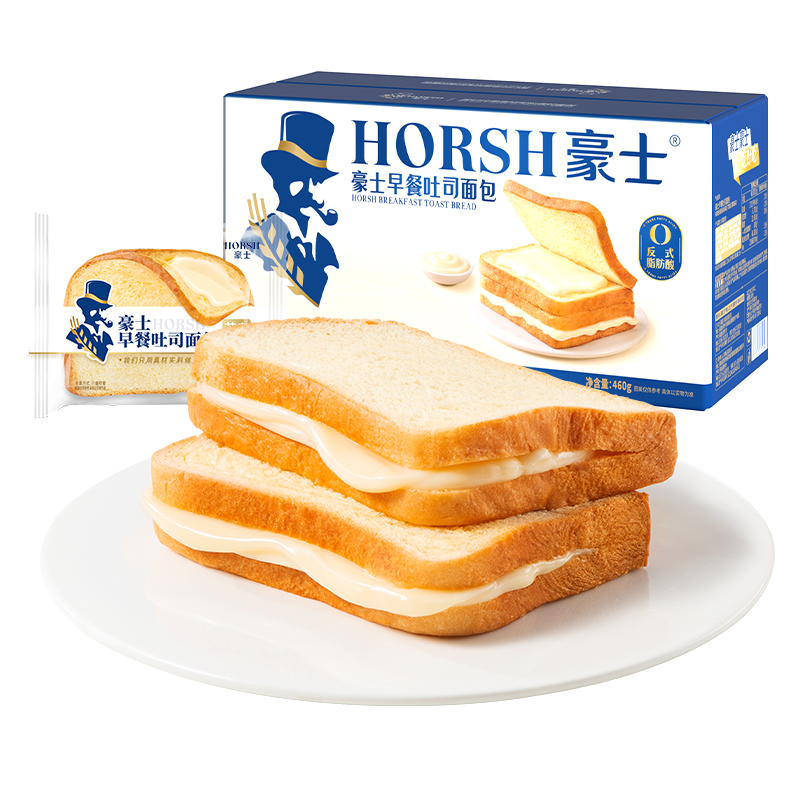 豪士早餐吐司手撕小面包夹心三明治蛋糕健康零食小吃休闲食品整箱 - 图3