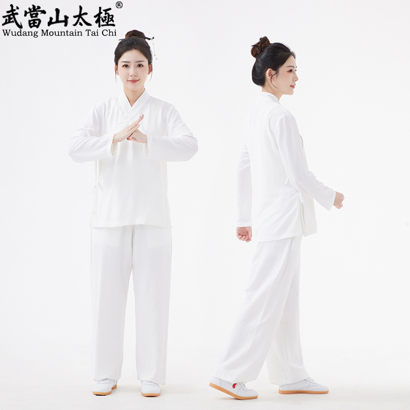 新款交领汉服里衣太极服打底中衣内搭系带贴身男女同款中国风斜襟 - 图2