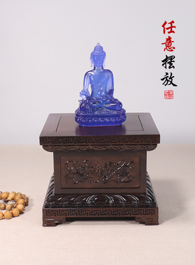 加高正方形供奉托架子红木雕刻