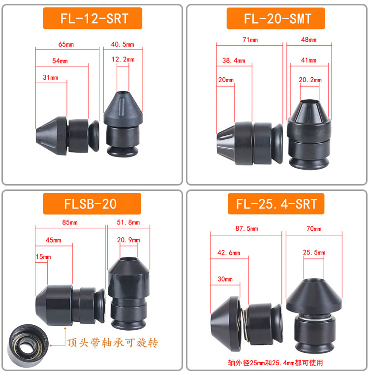 FL-SMT光杆快速锁头芯轴锁轴心锁固定自锁装置夹头顶锥顶头挡料盘 - 图3