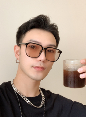 日系高级方形太阳镜防晒男