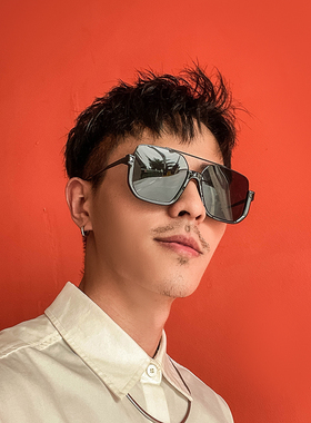 飞行员大框墨镜男高级显瘦