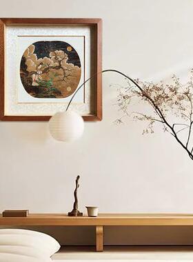 长松山水图新中式玄关客厅装饰画