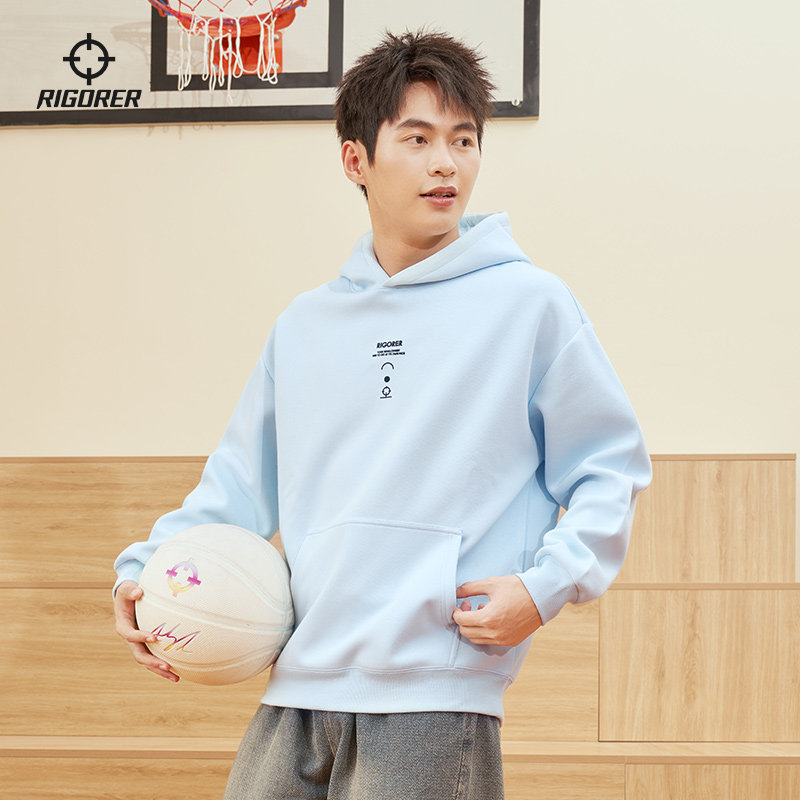 准者重磅420G连帽多彩卫衣男冬季新款宽松运动休闲女硬挺女套头衫