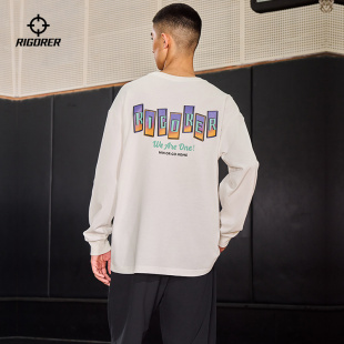 准者圆领长袖T恤套头卫衣男