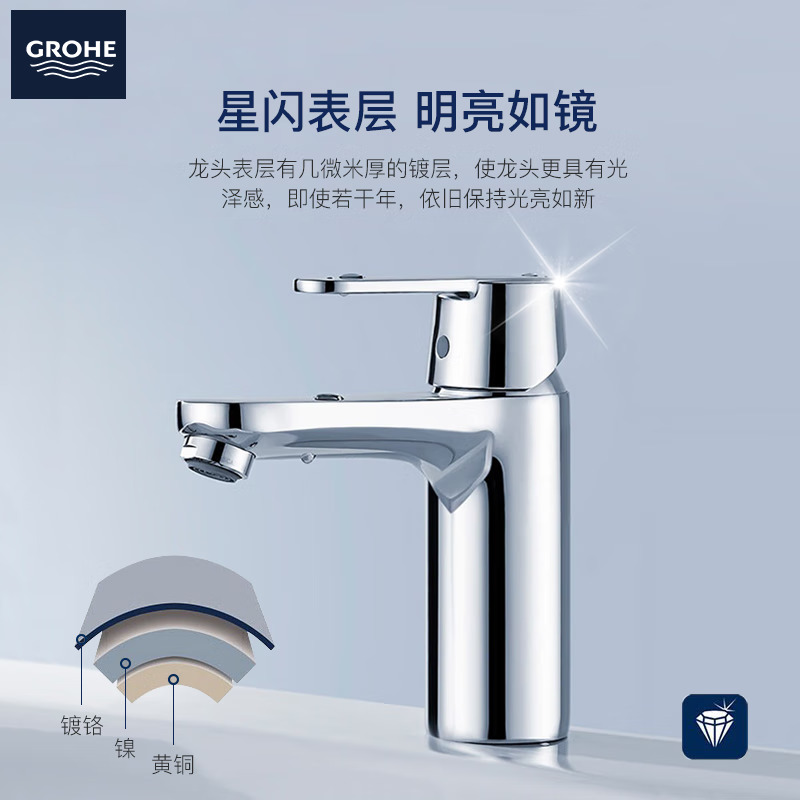 GROHE/德国高仪 原装进口吉特单把手面盆龙头台下盆龙头23454 - 图1