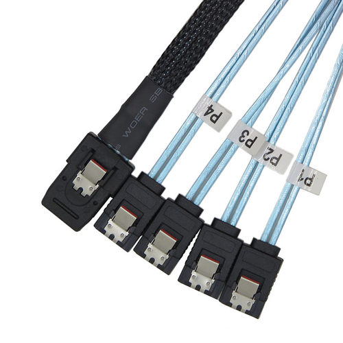 SFF-8087转4*sata 7P正向线服务器阵列卡主板接硬盘6G数据传输线 - 图2