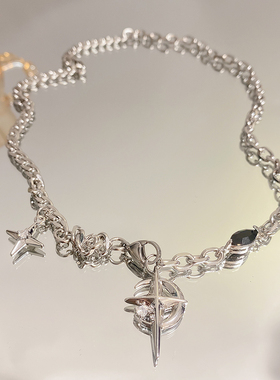 欧美小众ins冷淡风拼接项链