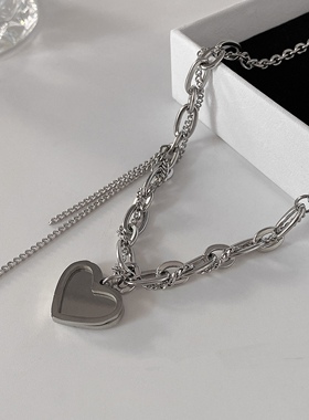 ins小众设计感爱心女项链