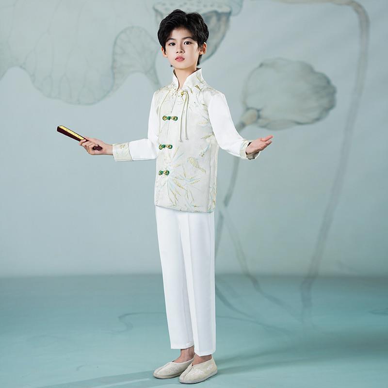。儿童中式演出服小学生诗歌朗诵爱国演讲比赛服装合唱主持礼服女 - 图2