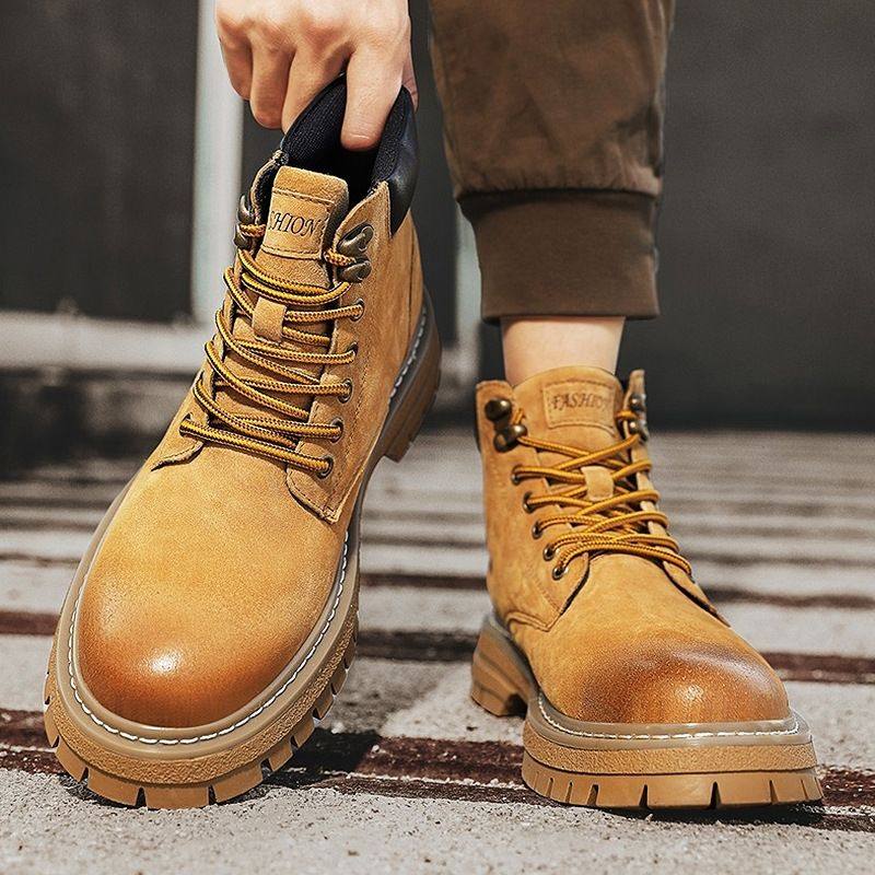春季特大码男士马丁靴45加肥加宽大黄靴46加绒保暖47英伦风皮靴48,淘宝优惠券,粉丝福利购,淘宝优惠卷
