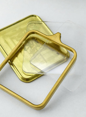 道家唐卡盒钛钢持久保色电镀方形嘎乌盒吊坠空盒挂件保色新款高档