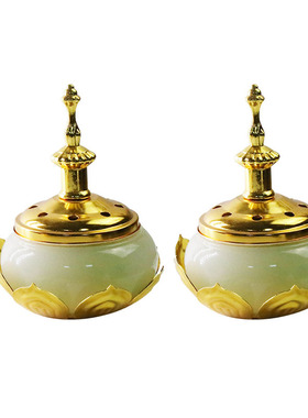 莲花香炉铁艺熏香摆件室内装饰