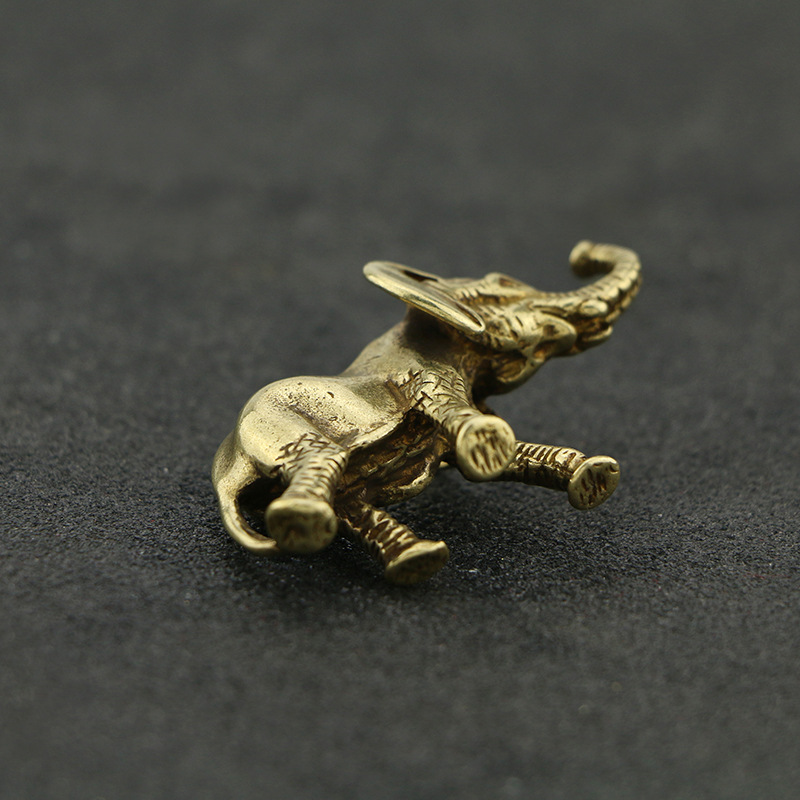 Antique bronze sculpture mini elephant ornament 53