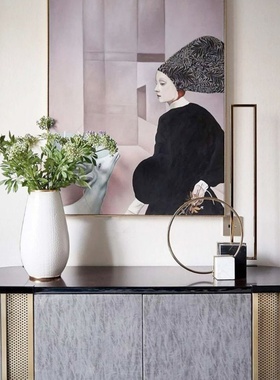 黑金白大理石几何创意摆件