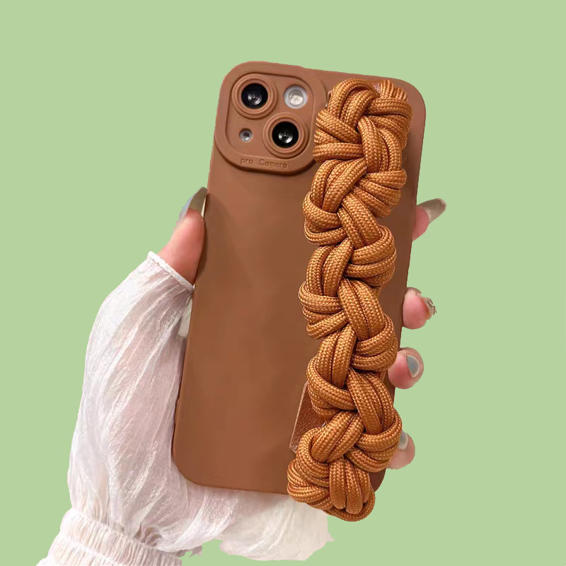 vivo适用Y300手机壳X100编织绳S20S19S17S16麻花Y200腕带X80X70X60X90s18墨绿Y37 Pro黑色Y36Y78Y35Y3S7女S9e - 图3