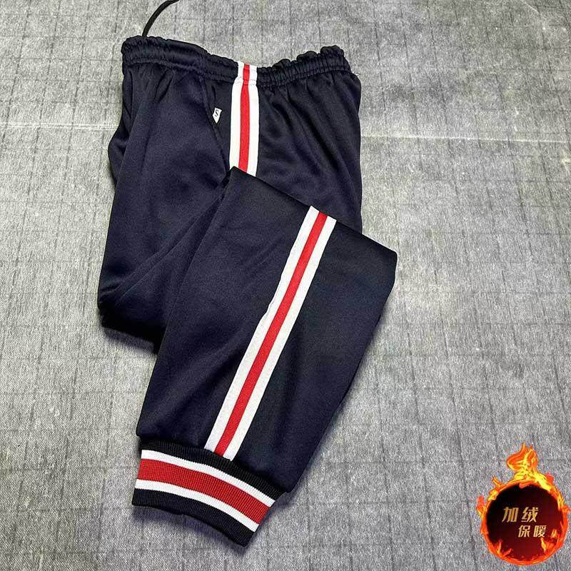秋冬加绒加厚初高中小学生白红白一道杠束脚修身显瘦保暖校服裤子,淘宝优惠券,粉丝福利购,淘宝优惠卷
