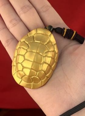 黄铜浮雕龟甲招财吊坠百福挂件