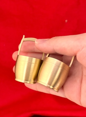 纯黄铜一桶金招财古雅客厅摆件