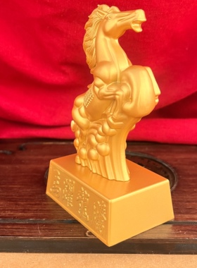 中式合金马上成功吉祥物摆件