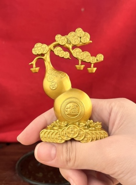 中式合金福字葫芦树招财摆件