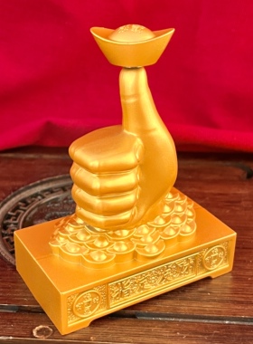 中式合金招财手摆件360°旋转