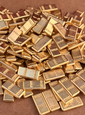 黄铜金条招财风水摆件