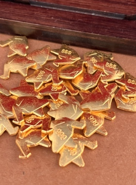 迷你金色千纸鹤金属摆件