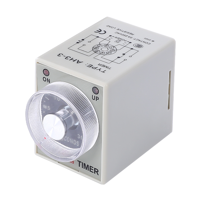 AH3-3时间继电器AH3-2直流AC220V通电延时定时器DC24V DC12V 8脚 - 图3