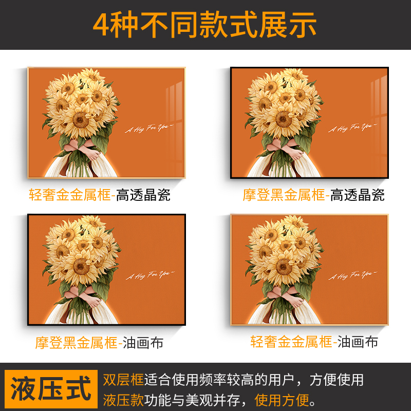 电表箱装饰画免打孔向日葵客厅配电箱强电箱电闸箱网络箱遮挡挂画