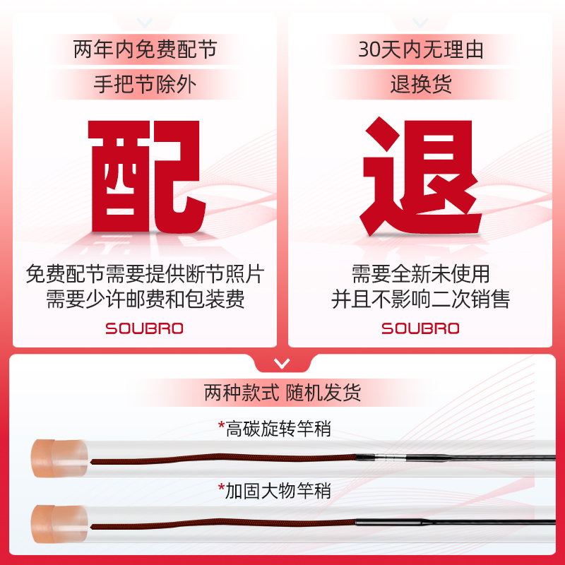 双宝宏图六代鱼竿超轻超硬28偏19调钓鱼竿台钓竿轻量大综合黑坑杆 - 图2