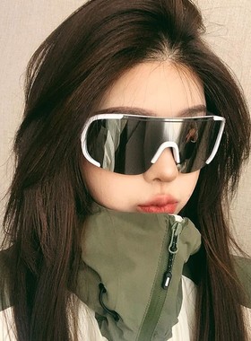 欧美户外运动骑行银色眼镜登山